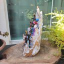 Ver imagem 4 de Altar Congá com 12 Orixás de 10 Cm Umbanda Branco Dourado