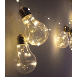 Cordão de Luz LED Fada Prata com Lâmpadas com 30 LEDs 1,3M - 3