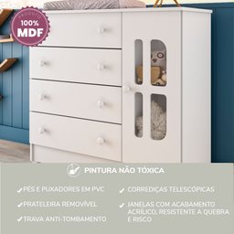 Cômoda Gabrielle Branco Brilho - 2