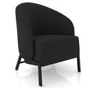 Ver imagem 1 de Poltrona Decorativa para Sala Living Pés Industrial Sierra K01 Veludo Preto - Lyam Decor