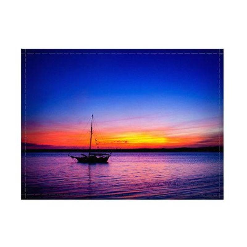 Jogo Americano Decorativo, Criativo E Descolado | Paisagem De Barco Em João Pessoa, Pa - Tamanho 30 - 1