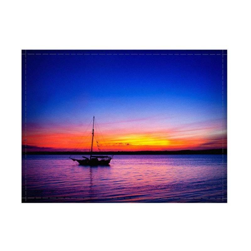 Jogo Americano Decorativo, Criativo E Descolado | Paisagem De Barco Em João Pessoa, Pa - Tamanho 30 - 3