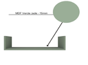 Ver imagem 2 de Prateleira U Verde Jade 60x15x10 / Kit com 2 Prateleiras