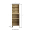 Ver imagem 2 de Armário Paneleiro Torre Quente 2 Fornos 4 Portas 220x70 cm Cozinha Amadeirado 100% MDF Casamia