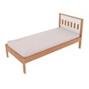 Ver imagem 3 de Cama Solteiro com Detalhe na Cabeceira Suporta até 130 Kg: Amêndoa com Branco