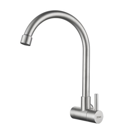 Torneira Inox Cozinha Giratória Parede Longa Nox01d Doan