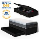 Ver imagem 2 de Cama Box Baú com Colchão de Espuma D45 Pillow Top Fort Comfort + Auxiliar Unique Solteiro 88cm