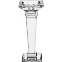 Ver imagem 7 de Castiçal Decorativo de Cristal Transparente 22x9x9cm Porta Vela Mesa Jantar Sala