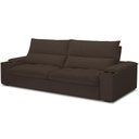 Ver imagem 1 de Sofá Retrátil Reclinável para Sala de Estar Living 280cm Nápoles F04 Veludo Marrom - Lyam Decor