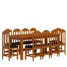 Mesa de Madeira Maciça com 10 Cadeiras Estofadas - Suprema Shop Jm - 3