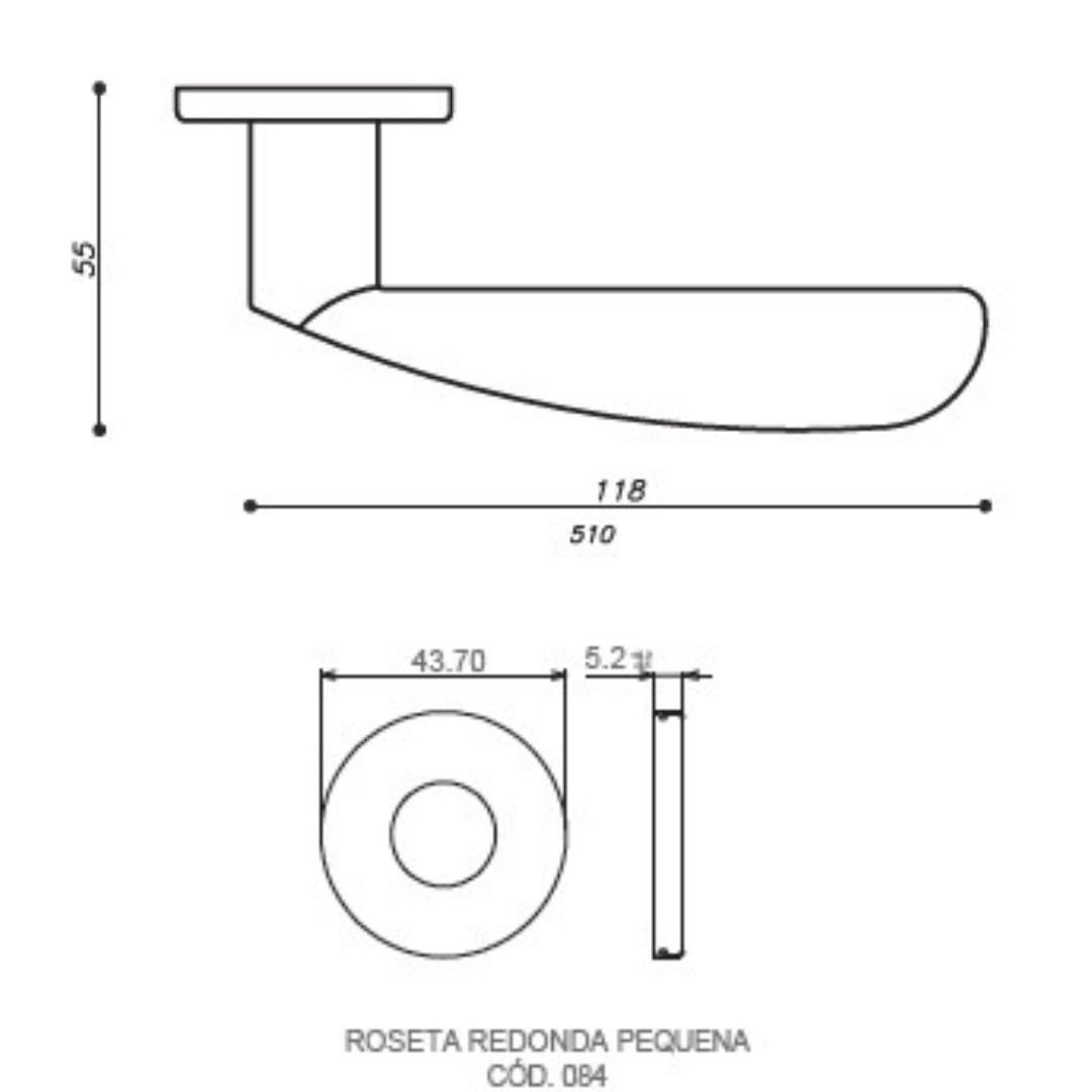 Fechadura Interna Fly Z 408410/40 - Antique AROUCA - 4