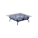 Ver imagem 1 de Mesa de Centro e com Tampo de Vidro em Aço e Corda Náutica Azul Harpia
