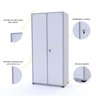 ARMÁRIO DE AÇO 2 PORTAS 162X75X40 PANDIN AP408SL - CINZA/BRANCO - 3