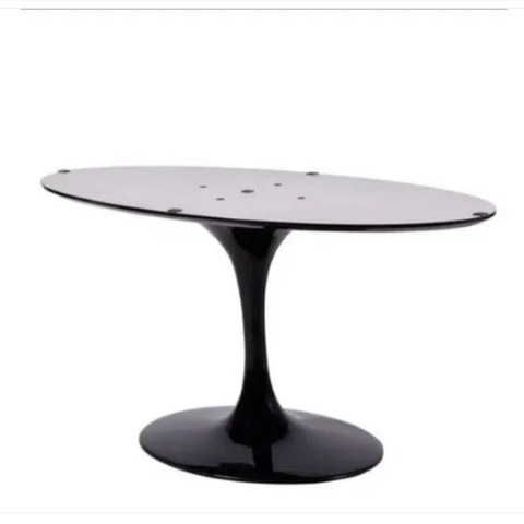 Base de Mesa de Jantar Saarinen Oval Para Tampo de 160x90 até 244x122 cm Preto Personal Decor Design