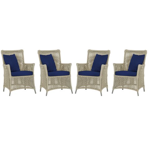 4 Poltronas Igapó Alumínio Micro Pintura Fendi Corda Náutica Estofado 10