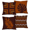 Kit com 4 Capas para Almofadas Decorativas Folhas - 1