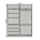 Ver imagem 3 de Guarda Roupa Closet Compass 200cm 02 Portas com Espelho RC2006.1E Nova Móbile