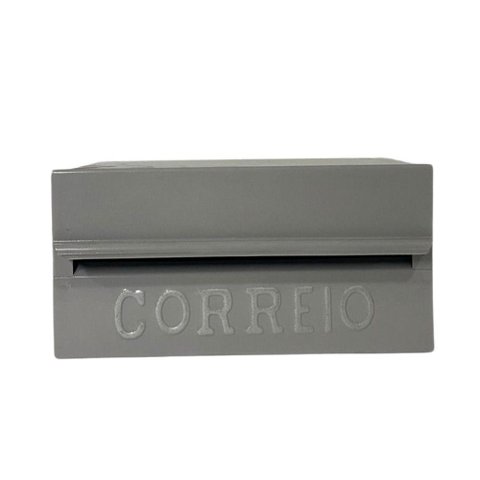 Caixa de Correios Brasileirinha Cinza Tamanho 15x20x10 Aço Cinza