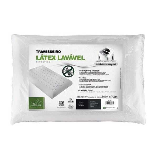 Travesseiro Látex Lavável Plus Sintético para Fronhas 50x70 - Fibrasca - 5