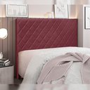Ver imagem 5 de Cabeceira Decorativa King Size 1,95M Tàzio Veludo Vinho - Gran Belo