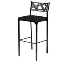 Ver imagem 3 de Banqueta Alta com Encosto Luiza Gourmet para Balcão Cozinha Suede Preto - Aurora Line