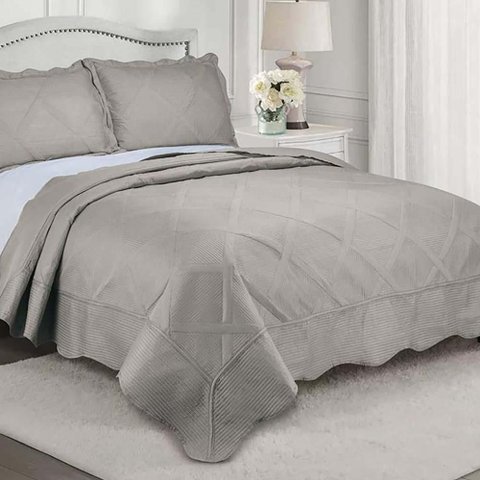 Colcha Queen Egeu - Camesa Bege