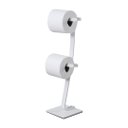 Ver imagem 3 de Kit Toalheiro De Bancada E Papel Higiênico De Chão Branco