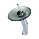 Ver imagem 2 de Cuba Vidro Abaulada 51Cm Prata + Válvula + Torneira Cascata