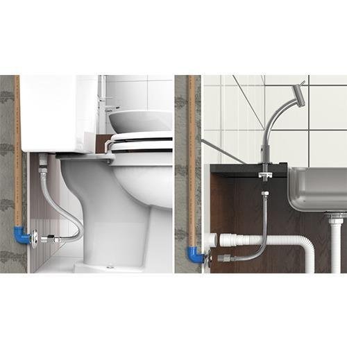Engate Flexível Marchezan De Metal Cromado Para Agua Fria - 2