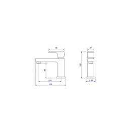Misturador Monocomando Deca de Mesa Bica Baixa para Lavatório Unic Dark Antracite 2875.gf90.mt - 2