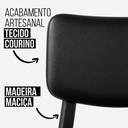 Ver imagem 4 de Kit 8 Cadeiras de Jantar Manuela Madeira Preta Courino Preto
