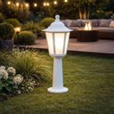 Ver imagem 6 de Conjunto 8 Balizadores para Jardim Iluminação Externa Branco Termoplástico Lente Fosca Grega