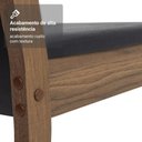 Ver imagem 4 de Conjunto Sala de Jantar Mesa Tampo de Vidro 6 Cadeiras Rustic Preto Viola Madesa Sintético