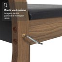 Ver imagem 6 de Conjunto Sala de Jantar Mesa Tampo de Vidro 6 Cadeiras Rustic Preto Viola Madesa Sintético