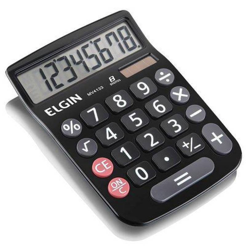Calculadora Mv4133 8 Digitos Preto Elgin - 1