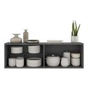 Ver imagem 4 de Aparador Buffet Suspenso com Espelhos 4 Portas Multimóveis Mp8005 Grafite Grafite