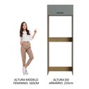 Ver imagem 7 de Porta Geladeira Armário de Cozinha 1 Porta Basculante Rustic/Cinza Agata Madesa