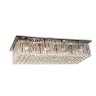 PLAFON ASTA RETANGULAR INOX / CRISTAL 90 CM X 40 CM - 1