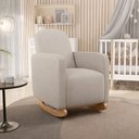 Ver imagem 1 de Poltrona de Amamentação com Balanço Orgânica Saori W01 Bouclê Creme - Lyam Decor