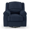 Ver imagem 2 de Poltrona do Papai Reclinável Sala de Cinema Madrid Glider Manual Giratória Massagem USB PU Azul G23