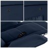 Poltrona do Papai Reclinável Sala de Cinema Madrid Glider Manual Giratória Massagem USB PU Azul G23  - 7