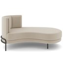 Ver imagem 7 de Chaise Longue Divã 164cm Braço Direito Logus D06 Veludo Bege - Mpozenato