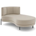 Ver imagem 1 de Chaise Longue Divã 164cm Braço Direito Logus D06 Veludo Bege - Mpozenato