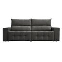 Ver imagem 4 de Sofá 4 Lugares Grecco Retrátil e Reclinável Suede Amassado Cinza - Rifletti