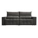 Ver imagem 5 de Sofá 4 Lugares Grecco Retrátil e Reclinável Suede Amassado Cinza - Rifletti