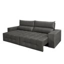 Ver imagem 3 de Sofá 4 Lugares Grecco Retrátil e Reclinável Suede Amassado Cinza - Rifletti