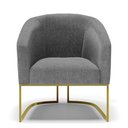 Ver imagem 3 de Cadeira Sala de Jantar Base Industrial Dourado Kit 2 Stella Linho D03 - D’Rossi