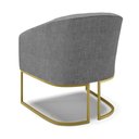 Ver imagem 2 de Cadeira Sala de Jantar Base Industrial Dourado Kit 2 Stella Linho D03 - D’Rossi