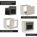 Ver imagem 3 de Balcão para Forno de Embutir 80 X 60 Cm com Tampo Branco/crema Agata Madesa Branco/crema