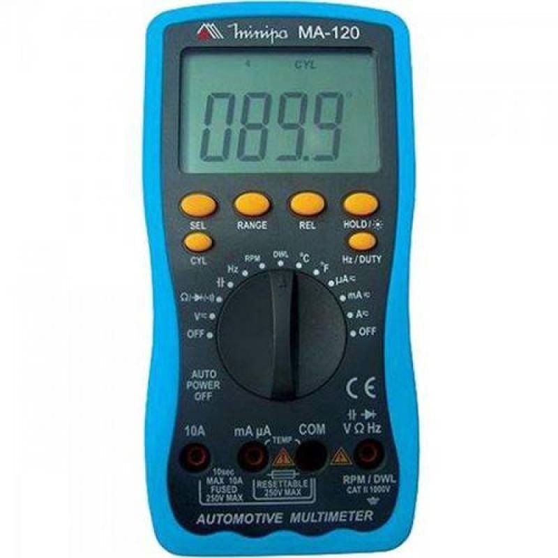 Multímetro Automotivo Ma-120 Cinza/Azul Minipa - 1
